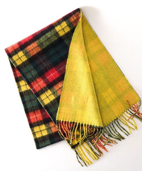 NOLLEY’S(ノーリーズ)の「R/Sウールカシミヤマフラー30(マフラー・メンズ・グレー/ブラック系その他/イエロー系その他/ブラック/グレー系その他/ネイビー・FREE)」の6枚目の写真