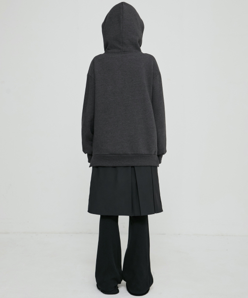 FLAREUP(フレアアップ)の「Double Hoodie (FL-101_Charcoal)(パーカー・レディース・チャコール・2/1)」の5枚目の写真