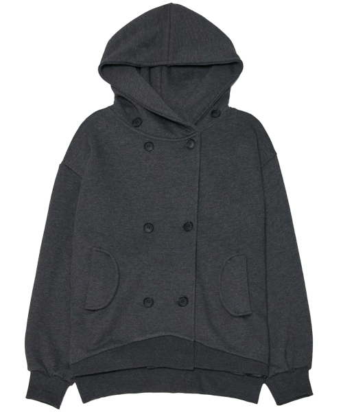 FLAREUP(フレアアップ)の「Double Hoodie (FL-101_Charcoal)(パーカー・レディース・チャコール・2/1)」の7枚目の写真
