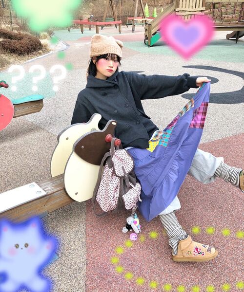 FLAREUP(フレアアップ)の「Double Hoodie (FL-101_Charcoal)(パーカー・レディース・チャコール・2/1)」の12枚目の写真