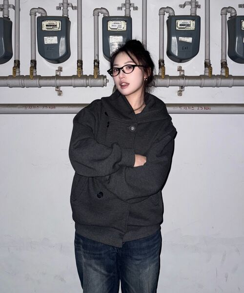 FLAREUP(フレアアップ)の「Double Hoodie (FL-101_Charcoal)(パーカー・レディース・チャコール・2/1)」の15枚目の写真