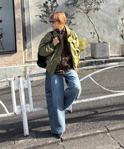 CIAOPANIC TYPY（チャオパニックティピー）の「【UNISEX】バルーンカーブカーゴデニムパンツ（デニムパンツ・レディース・ブラック/ブルー/ホワイト/ベージュ・MEDIUM/LARGE）」の17枚目の写真