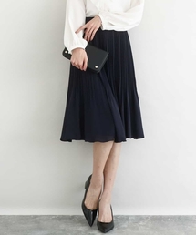 MK MICHEL KLEIN（エムケーミッシェルクラン）の「リバーシブルシフォンプリーツスカート 洗える（スカート）」