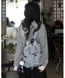 RAWROW（ロウロウ）の「ストリングミニバックパック 763 ep.3 グレー（バックパック/リュック）」