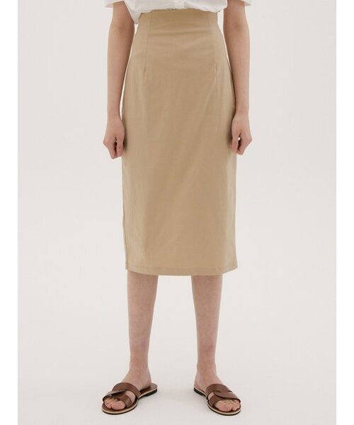 REORG(リオルグ)の「FSK LINEN BACK SLIT SKIRT BEIGE(スカート・レディース・その他・SMALL/MEDIUM)」の1枚目の写真