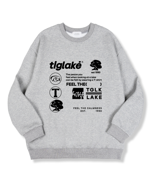 TI.GLAKE(ティーグレイク)の「エレメンツオーバーサイズ特別裏毛スウェットTシャツグレー(スウェット・レディース・その他・MEDIUM/LARGE/X-LARGE/XX-LARGE)」の1枚目の写真