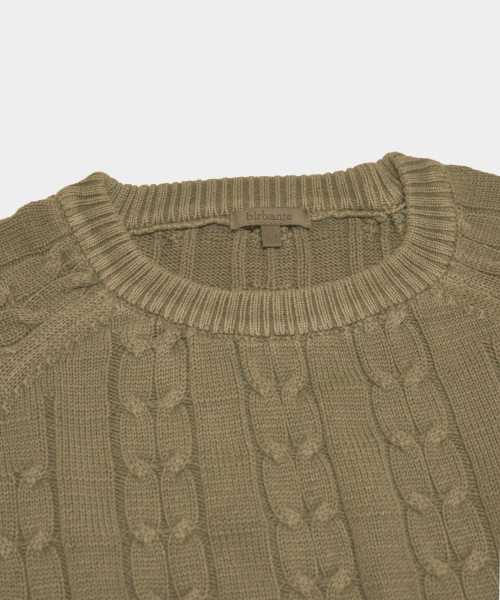 BIRBANTE(ビルバンテ)の「ガーメントダイウォッシャブルケーブルニット - キャメル(ニット/セーター・メンズ・キャメル・SMALL/MEDIUM/LARGE/X-LARGE/XX-LARGE)」の4枚目の写真