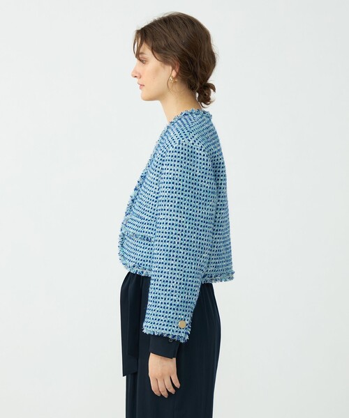 BALLSEY（ボールジィ）の「ペペローニツイード ショートジャケット（ノーカラージャケット・レディース・ベージュ系その他/ブルー系その他・36）」の10枚目の写真