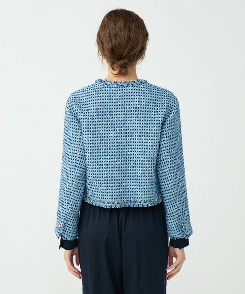 BALLSEY（ボールジィ）の「ペペローニツイード ショートジャケット（ノーカラージャケット・レディース・ベージュ系その他/ブルー系その他・36）」の11枚目の写真