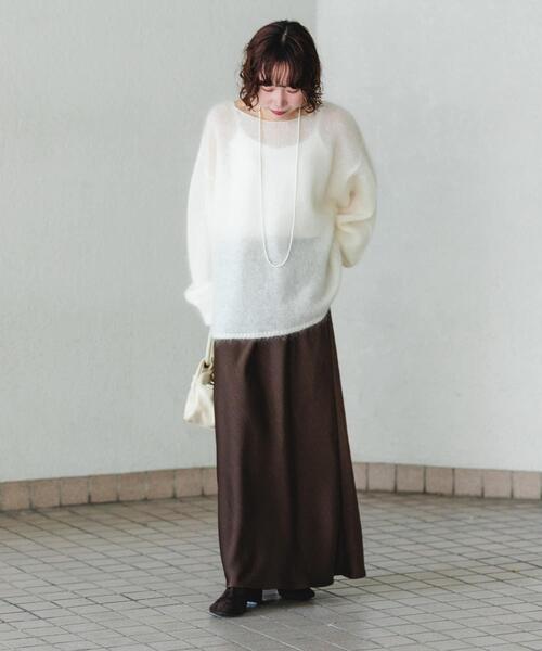 URBAN RESEARCH（アーバンリサーチ）の「サテンバイアススカート（スカート・レディース・ブラック/ブラウン・FREE）」の22枚目の写真