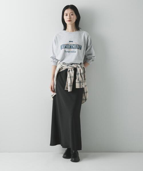 URBAN RESEARCH（アーバンリサーチ）の「サテンバイアススカート（スカート・レディース・ブラック/ブラウン・FREE）」の5枚目の写真