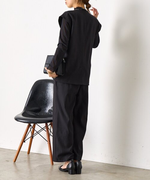 Jena espace merveilleux（ジェナ　エスパスメルヴェイユ）の「【オケージョン/3点セット】ベストシアーセットアップ（ワンピース・レディース・チャコールグレー/ブラック・FREE）」の6枚目の写真