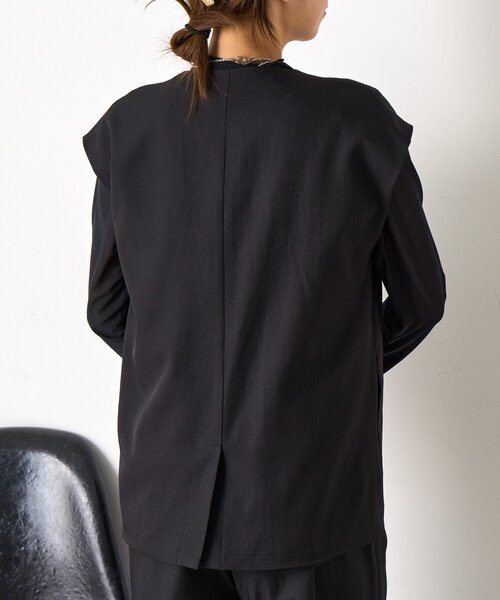 Jena espace merveilleux（ジェナ　エスパスメルヴェイユ）の「【オケージョン/3点セット】ベストシアーセットアップ（ワンピース・レディース・チャコールグレー/ブラック・FREE）」の10枚目の写真