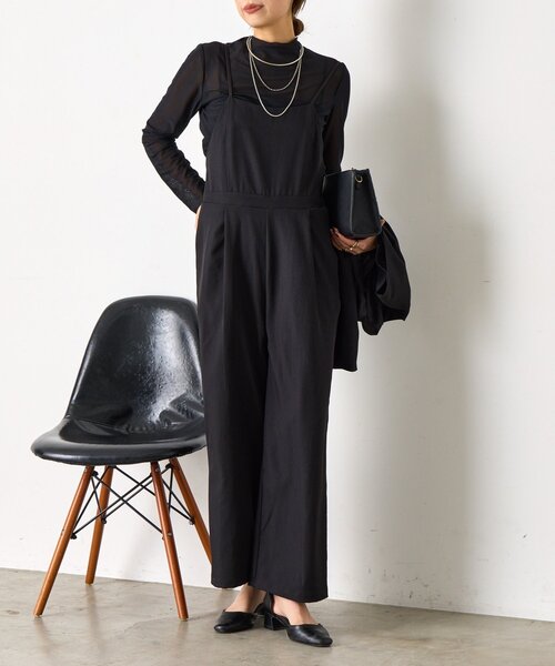 Jena espace merveilleux（ジェナ　エスパスメルヴェイユ）の「【オケージョン/3点セット】ベストシアーセットアップ（ワンピース・レディース・チャコールグレー/ブラック・FREE）」の12枚目の写真