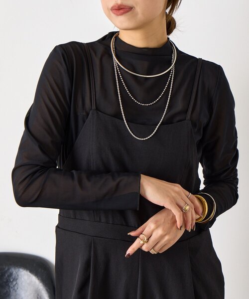 Jena espace merveilleux（ジェナ　エスパスメルヴェイユ）の「【オケージョン/3点セット】ベストシアーセットアップ（ワンピース・レディース・チャコールグレー/ブラック・FREE）」の15枚目の写真