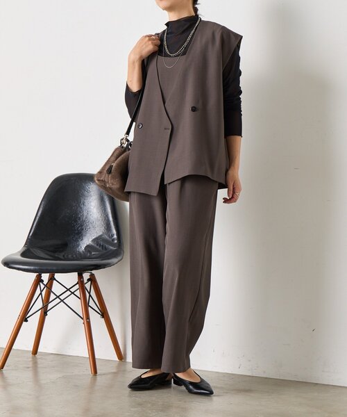 Jena espace merveilleux（ジェナ　エスパスメルヴェイユ）の「【オケージョン/3点セット】ベストシアーセットアップ（ワンピース・レディース・チャコールグレー/ブラック・FREE）」の17枚目の写真