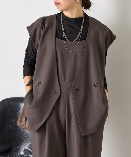 Jena espace merveilleux（ジェナ　エスパスメルヴェイユ）の「【オケージョン/3点セット】ベストシアーセットアップ（ワンピース・レディース・チャコールグレー/ブラック・FREE）」の20枚目の写真