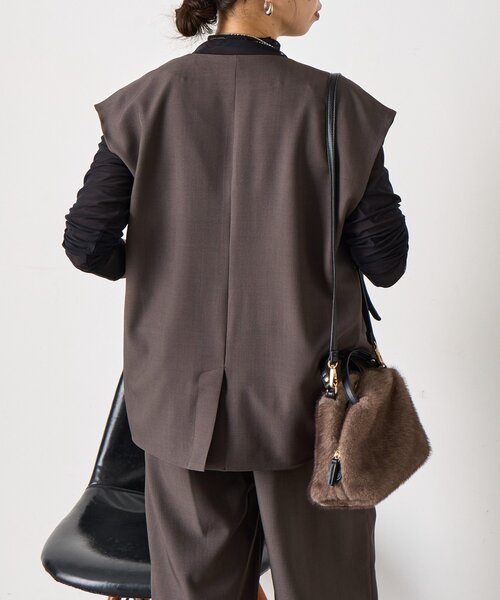 Jena espace merveilleux（ジェナ　エスパスメルヴェイユ）の「【オケージョン/3点セット】ベストシアーセットアップ（ワンピース・レディース・チャコールグレー/ブラック・FREE）」の21枚目の写真