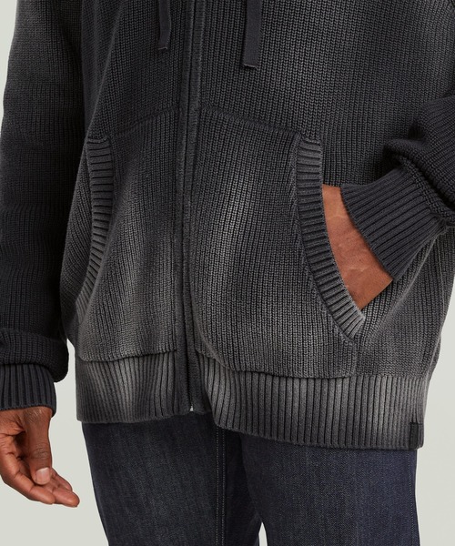 G-STAR（ジースター）の「Sunfaded Loose Hoodie Knit Jacket/サンフェード加工オーバーサイズルーズニットパーカー（ニット/セーター・メンズ・ブラウン系その他/ブルー系その他・MEDIUM/X-SMALL/SMALL/LARGE/X-LARGE）」の10枚目の写真