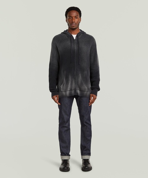 G-STAR（ジースター）の「Sunfaded Loose Hoodie Knit Jacket/サンフェード加工オーバーサイズルーズニットパーカー（ニット/セーター・メンズ・ブラウン系その他/ブルー系その他・MEDIUM/X-SMALL/SMALL/LARGE/X-LARGE）」の13枚目の写真