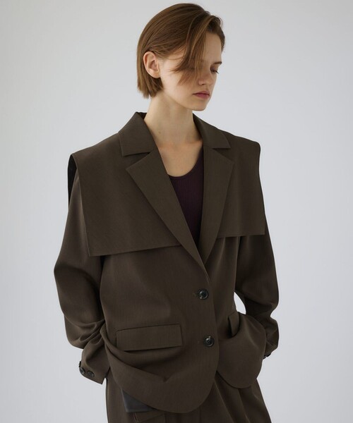 RIM.ARK（リムアーク）の「【RIM.ARK/リムアーク】Trench detail 2way JK/トレンチディティール2WAYジャケット（その他アウター・レディース・ブラック/カーキ・36）」の18枚目の写真