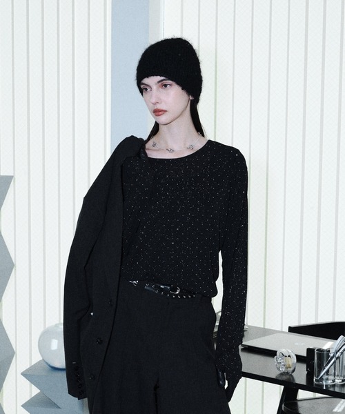 seyto(セイト)の「Rhinestone gritch cut saw / ラインストーングリットカットソー(Tシャツ/カットソー・メンズ・ブラック・2/3)」の19枚目の写真