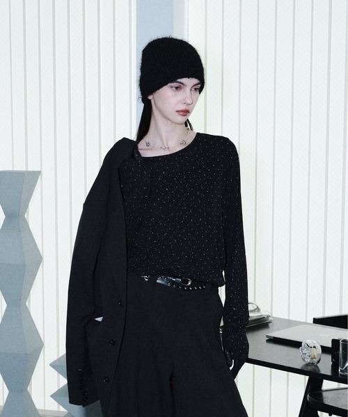seyto(セイト)の「Rhinestone gritch cut saw / ラインストーングリットカットソー(Tシャツ/カットソー・メンズ・ブラック・2/3)」の20枚目の写真