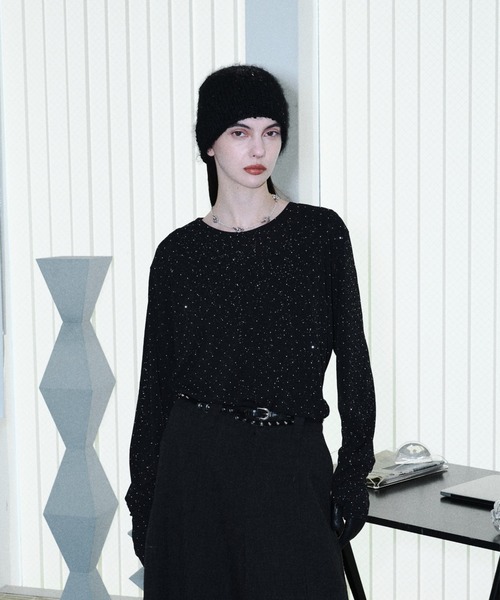 seyto(セイト)の「Rhinestone gritch cut saw / ラインストーングリットカットソー(Tシャツ/カットソー・メンズ・ブラック・2/3)」の21枚目の写真