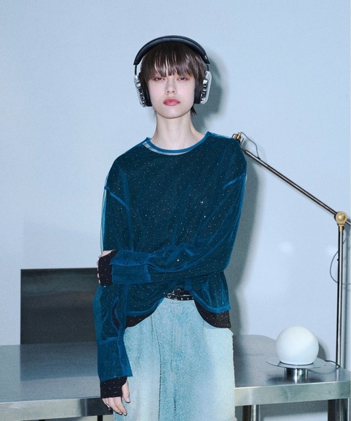 seyto(セイト)の「Rhinestone gritch cut saw / ラインストーングリットカットソー(Tシャツ/カットソー・メンズ・ブラック・2/3)」の12枚目の写真