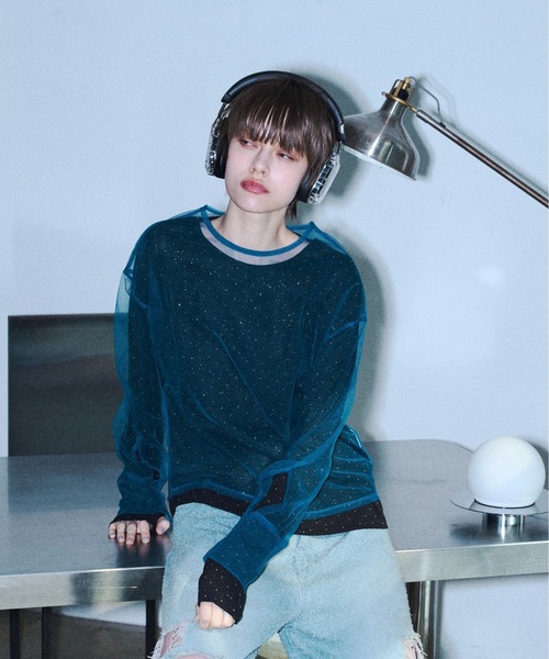 seyto(セイト)の「Rhinestone gritch cut saw / ラインストーングリットカットソー(Tシャツ/カットソー・メンズ・ブラック・2/3)」の13枚目の写真