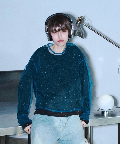 seyto(セイト)の「Rhinestone gritch cut saw / ラインストーングリットカットソー(Tシャツ/カットソー・メンズ・ブラック・2/3)」の16枚目の写真