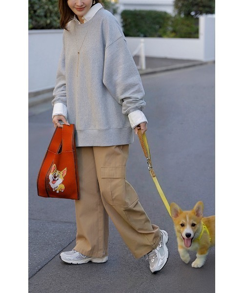 HUG.U(ハグユー)の「いぬ & ねこ ニットバッグ(エコバッグ/サブバッグ・レディース・ベージュ系その他/ブラック系その他2/ブラック/レッド系その他2/ブラック系その他/グリーン系その他2/ベージュ/ベージュ系その他2・FREE)」の15枚目の写真