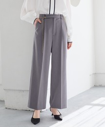 Andemiu（アンデミュウ）の「チェーンベルトストレートパンツ640811（スラックス）」