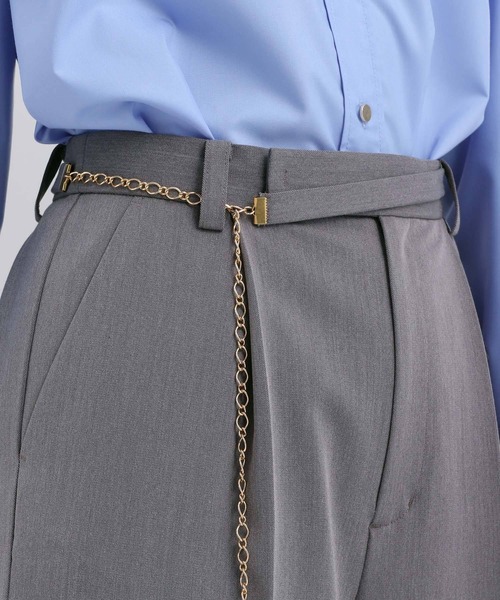 Andemiu（アンデミュウ）の「チェーンベルトストレートパンツ640811（スラックス・レディース・ネイビー/グレー/アイボリー・SMALL/MEDIUM）」の16枚目の写真