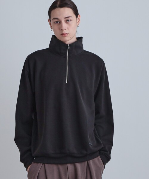 tk.TAKEO KIKUCHI(ティーケータケオキクチ)の「ハーフジップスウェット(スウェット・メンズ・ダークブラウン/ホワイト/ネイビー/ブラック・02/01/03)」の8枚目の写真