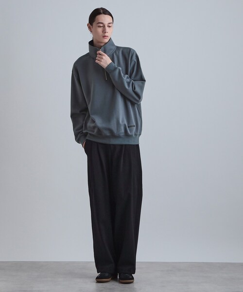 tk.TAKEO KIKUCHI(ティーケータケオキクチ)の「ハーフジップスウェット(スウェット・メンズ・ダークブラウン/ホワイト/ネイビー/ブラック・02/01/03)」の17枚目の写真