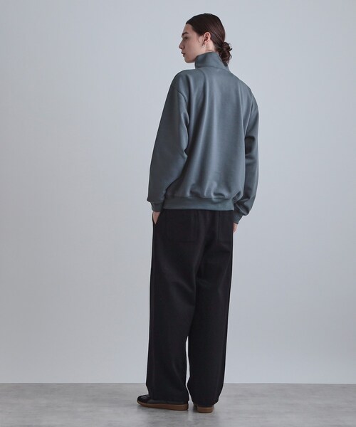 tk.TAKEO KIKUCHI(ティーケータケオキクチ)の「ハーフジップスウェット(スウェット・メンズ・ダークブラウン/ホワイト/ネイビー/ブラック・02/01/03)」の18枚目の写真