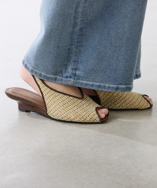 PAPILLONNER（パピヨネ）の「PAPILLONNER/メッシュオープントゥ（サンダル・レディース・ブラック/キャメル/ブラウン・L/M/S）」の12枚目の写真