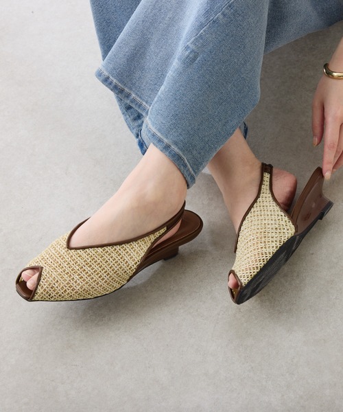 PAPILLONNER（パピヨネ）の「PAPILLONNER/メッシュオープントゥ（サンダル・レディース・ブラック/キャメル/ブラウン・L/M/S）」の13枚目の写真