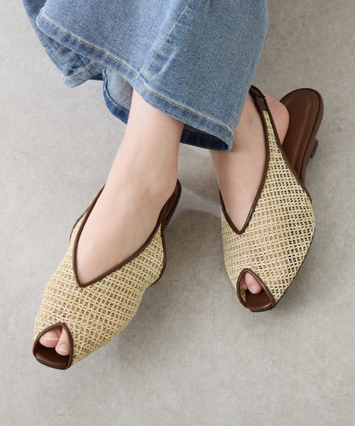 PAPILLONNER（パピヨネ）の「PAPILLONNER/メッシュオープントゥ（サンダル・レディース・ブラック/キャメル/ブラウン・L/M/S）」の14枚目の写真