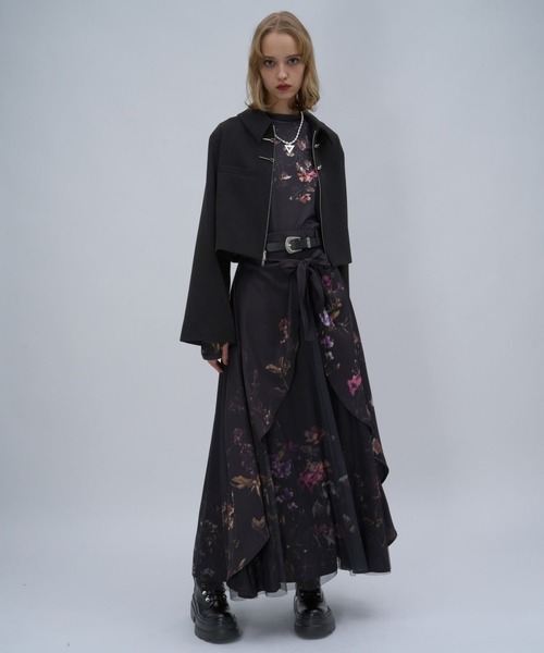 HARE（ハレ）の「KANAGUチャイナショートブルゾン(HARE)（ブルゾン・レディース・ブラック/ボルドー・FREE）」の3枚目の写真