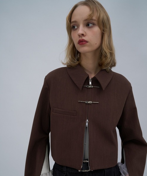 HARE（ハレ）の「KANAGUチャイナショートブルゾン(HARE)（ブルゾン・レディース・ブラック/ボルドー・FREE）」の17枚目の写真