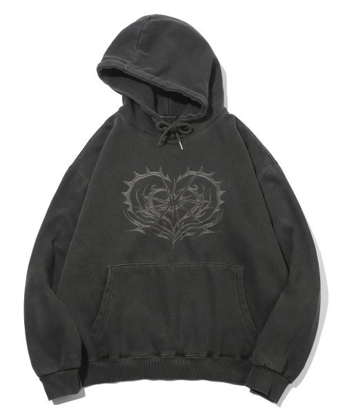 IFYOUWANT（イフユーウォント）の「LOVE Future pigment HOOD smoke black（パーカー・レディース・その他・M）」の2枚目の写真
