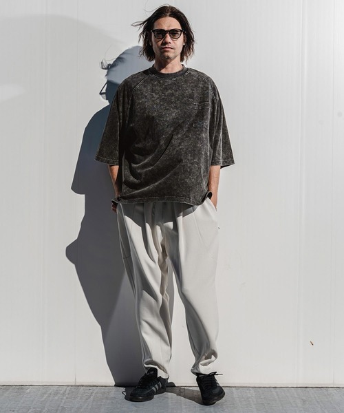 CAMBIO(カンビオ)の「mt10184- Snow Wash Half Sleeve Pocket Tee Tシャツ(CMP-261-007)(Tシャツ/カットソー・メンズ・ブラック/ブルー/グレイッシュベージュ・S/M/L)」の7枚目の写真