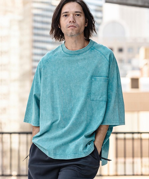 CAMBIO(カンビオ)の「mt10184- Snow Wash Half Sleeve Pocket Tee Tシャツ(CMP-261-007)(Tシャツ/カットソー・メンズ・ブラック/ブルー/グレイッシュベージュ・S/M/L)」の15枚目の写真