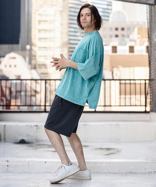 CAMBIO(カンビオ)の「mt10184- Snow Wash Half Sleeve Pocket Tee Tシャツ(CMP-261-007)(Tシャツ/カットソー・メンズ・ブラック/ブルー/グレイッシュベージュ・S/M/L)」の19枚目の写真