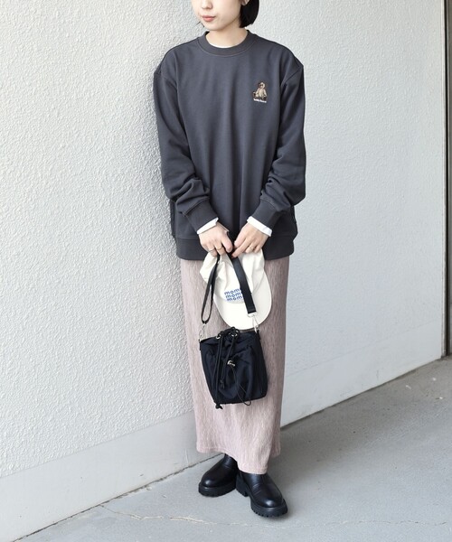 SHIPS Colors（シップス カラーズ）の「【WEB限定】SHIPS Colors:ナイロン ギャザー ミニ ショルダーバッグ◇（ショルダーバッグ・レディース・ブラック・ONE SIZE）」の9枚目の写真