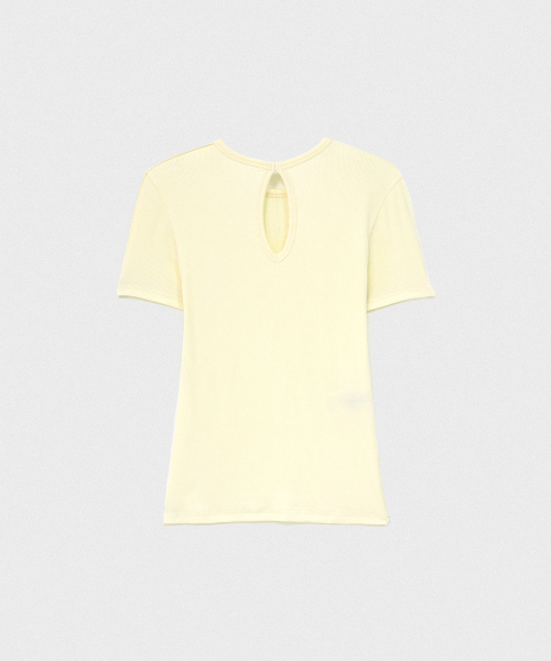 320SHOWROOM(320ショールーム)の「Back cut-out Diagonal stitch Short Sleeve T Yellow(Tシャツ/カットソー・レディース・その他・ONE SIZE)」の6枚目の写真