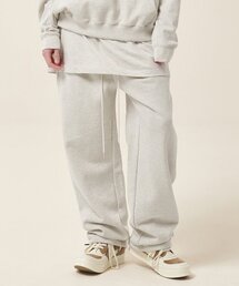 ATTENTIONROW（アテンションロー）の「エスキューフロントラインレギュラーロングスウェットパンツ（オートミールメランジ）（スウェットパンツ）」