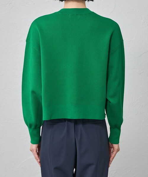 CAST:(キャストコロン)の「【着回し抜群/手洗い可能】フォルムニットジャケット(ノーカラージャケット・レディース・ネイビー/グリーン系その他3/ホワイト・M)」の10枚目の写真